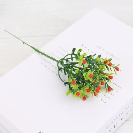 Украшение для дома, Милан, искусственные цветы, яркие искусственные листья, Декор, Цветочные букеты, украшение для свадьбы - Цвет: Красный