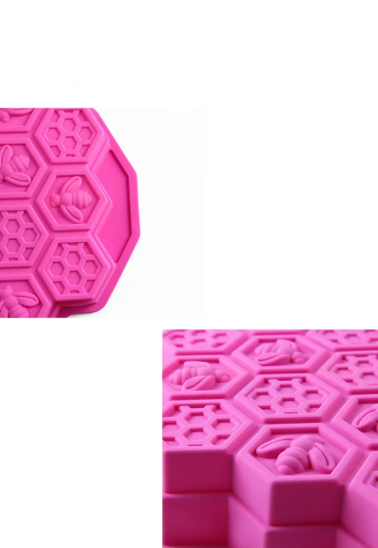 1 шт случайный цвет мед гребень пчелы плесень пчелиный воск силиконовая форма для