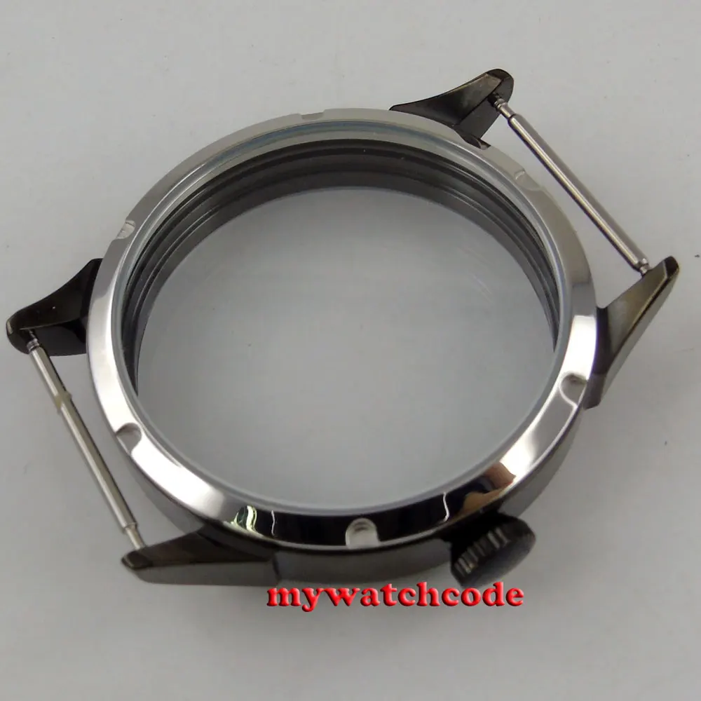 42 мм часы 316L нержавеющая сталь черный PVD чехол fit ETA 6498 6497 механизм C138|movement|movement watch |