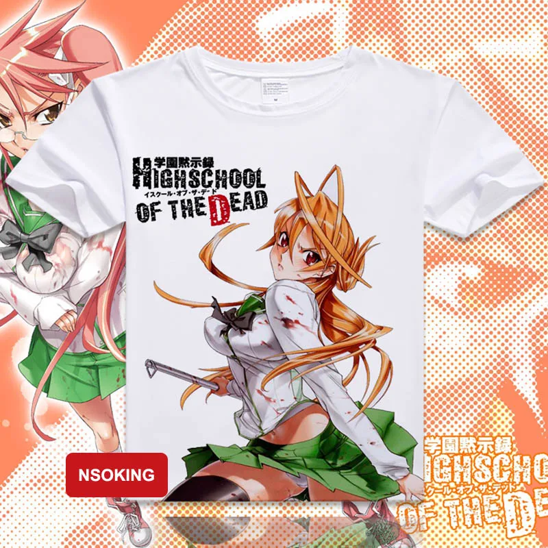 Футболка из аниме Busujima Saeko футболка для косплея мужчин и женщин дышащие топы
