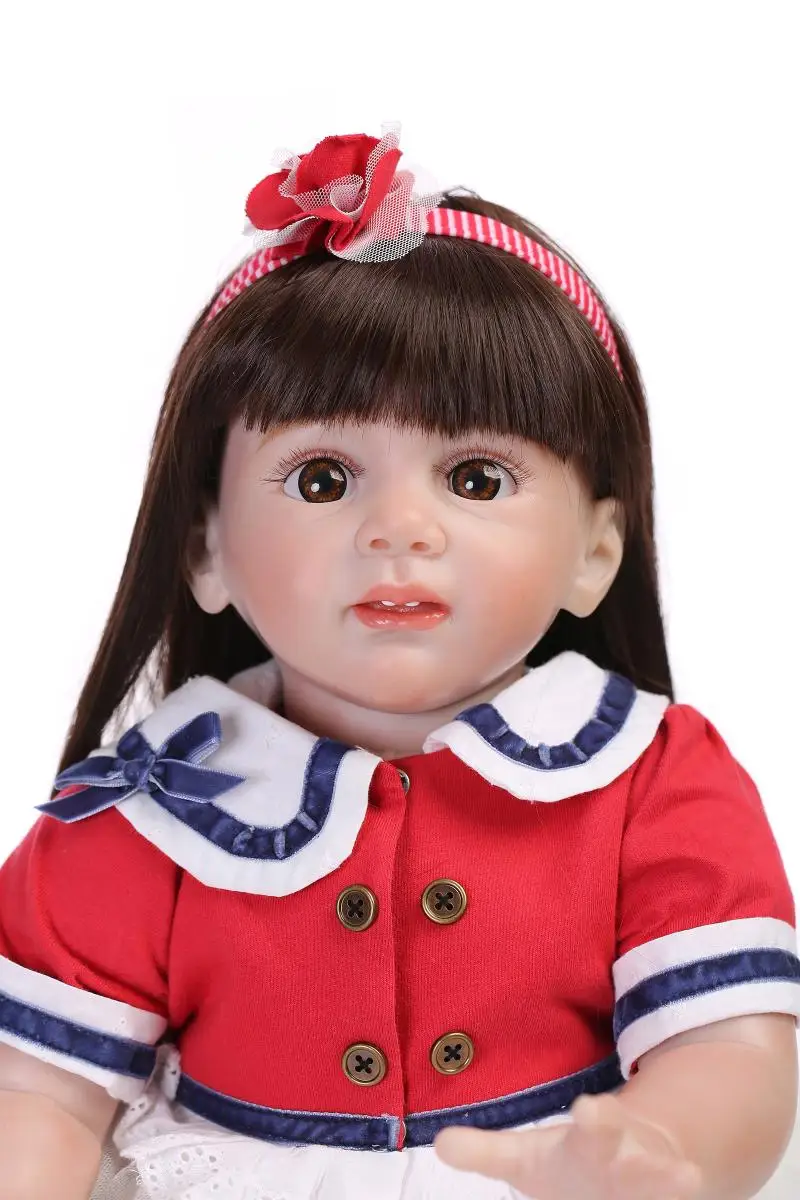 60 см кукла для новорожденных Bebe длинные волосы приклеенные куклы Adora с юбкой