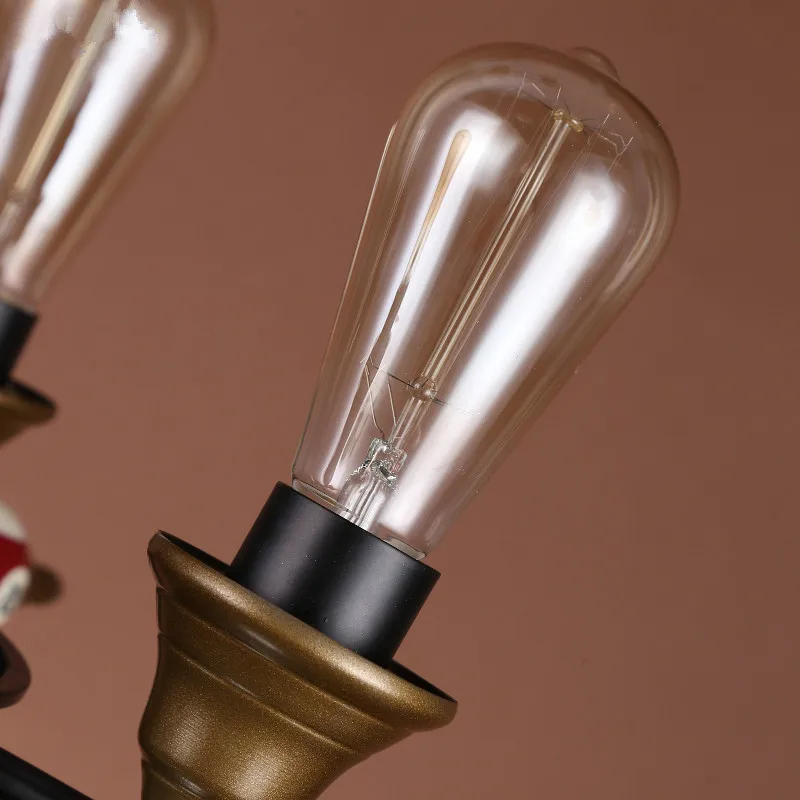 Винтажная Подвесная лампа в стиле лофт железный светодиодный светильник ретро