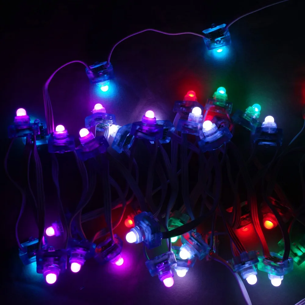 Провод 18AWG 100 шт./струна 12 В постоянного тока квадратный тип WS2811 адресный RGB