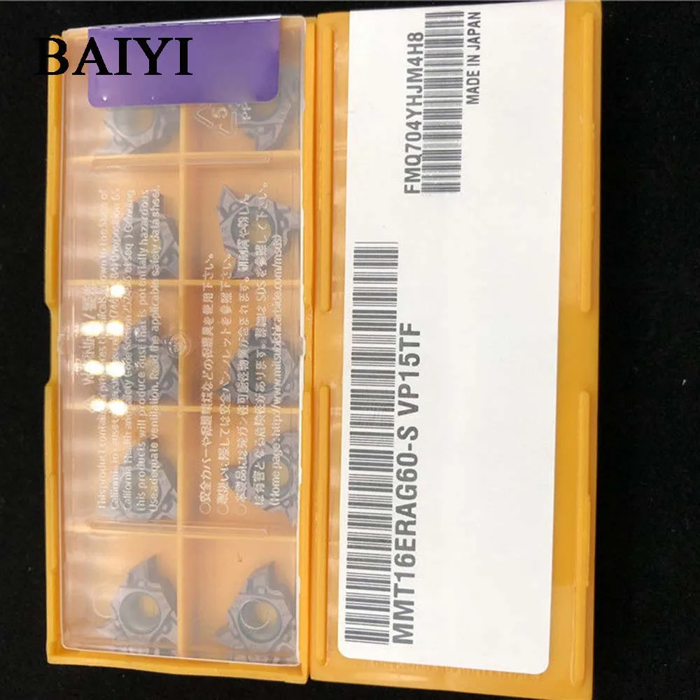 10 шт. MMT16ER AG60-S VP15TF 16ER AG60 VP15TF режущие инструменты Резьбовая вставка твердосплавные вставки инструменты с ЧПУ лезвие 16ER AG60