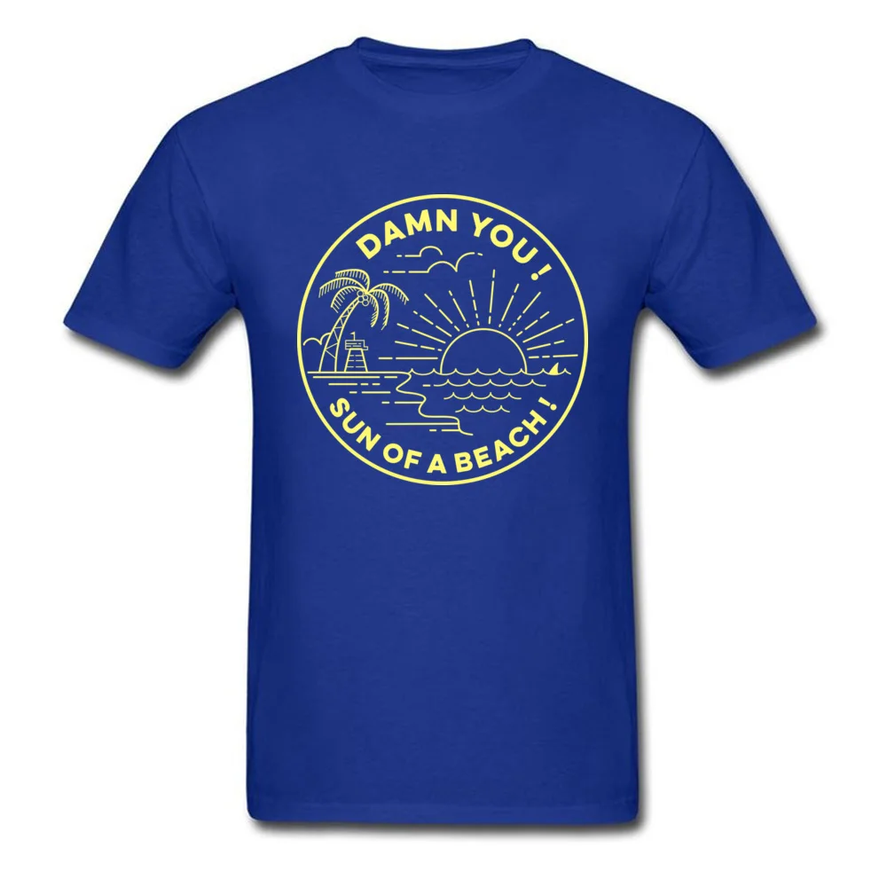 Черная Мужская футболка с надписью Damn You SUN OF A BEACH Забавные футболки коротким