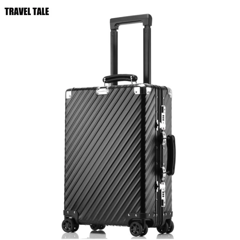 Роскошный Дорожный чемодан TRAVEL TALE винтажный Алюминиевый на колесиках 20/24/29
