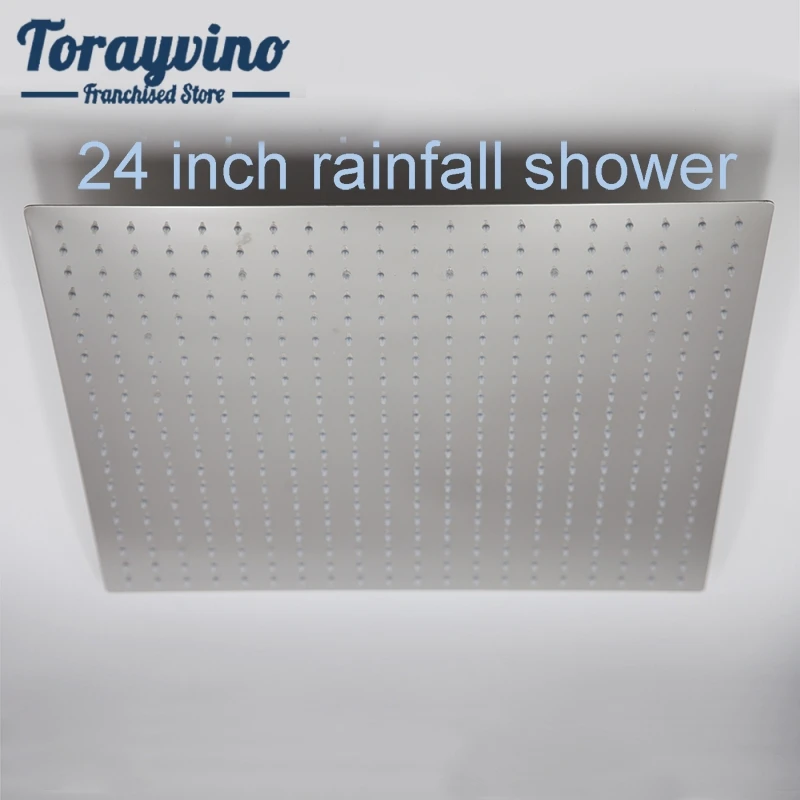 Torayvino 24 &quot304 новая хромированная квадратная насадка для душа с дождевой насадкой