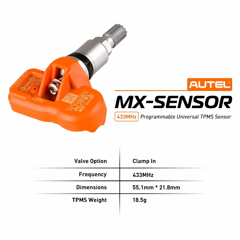 AUTEL TPMS сенсор 433 315 МГц MX-sensor Датчик давления в шинах Мониторинг шин TPMS автомобильный Программируемый датчик OE УРОВНЯ