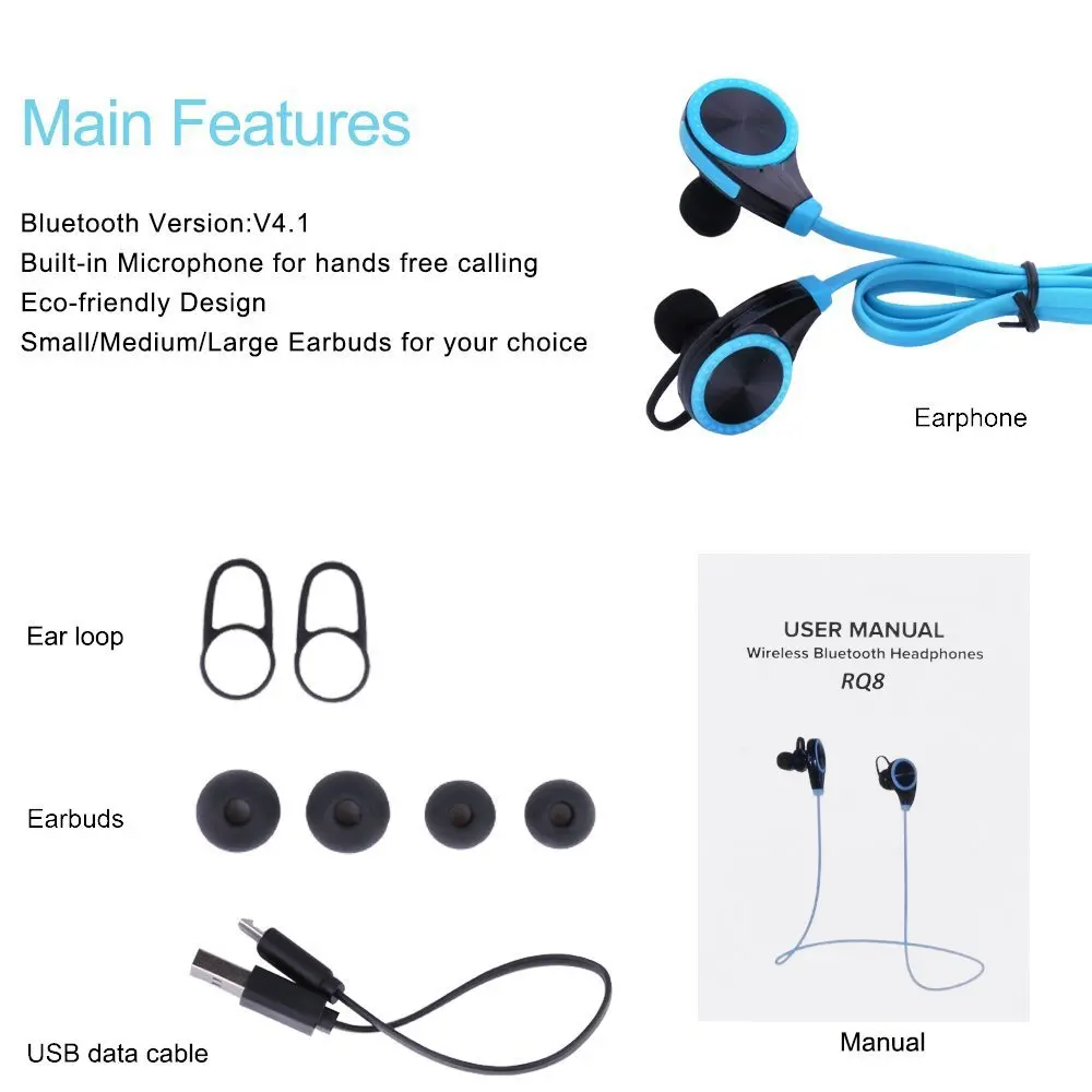 Беспроводной Bluetooth гарнитура легкий бас стерео спортивные наушники шум изоляции