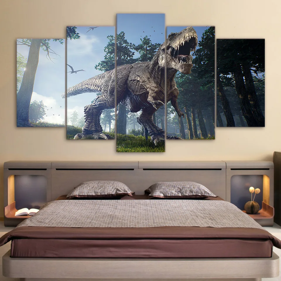 Печать на холсте лес изображение пейзажа 5 предмета в комплекте Wall Art модульная