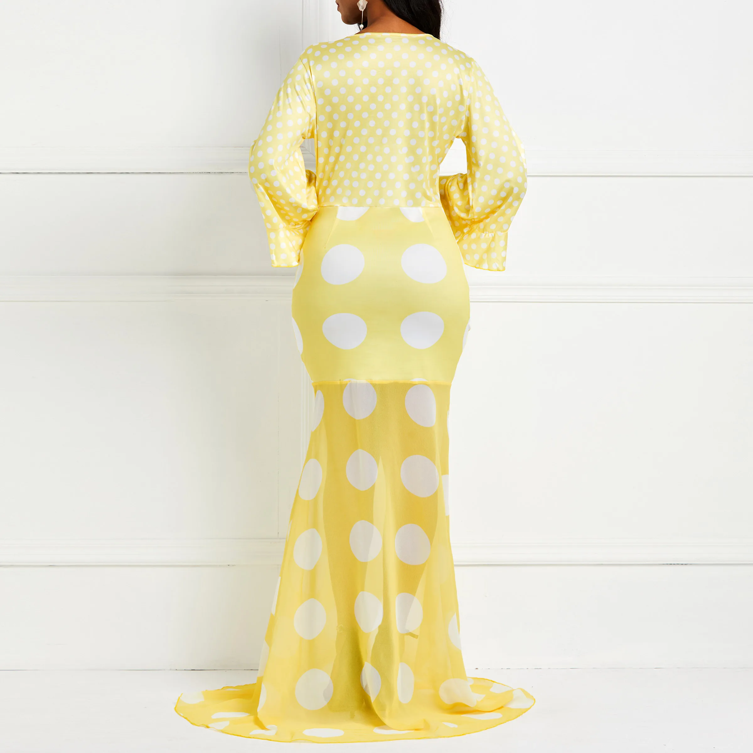 Bohoartist летние сексуальные Клубные пляжные желтые женские макси платья в горошек