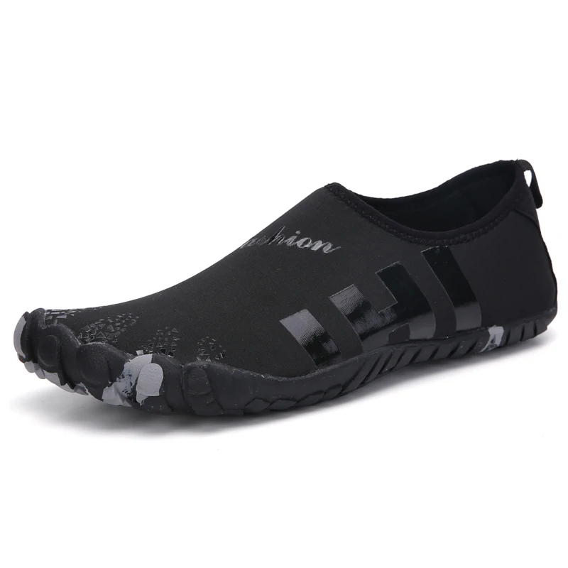 Мужская спортивная обувь унисекс для плавания, для бассейна, для дайвинга, быстросохнущие, для водных видов спорта, йоги, пляжа, дайвинга, носки для женщин, обувь для плавания, большой размер 46 - Цвет: Black