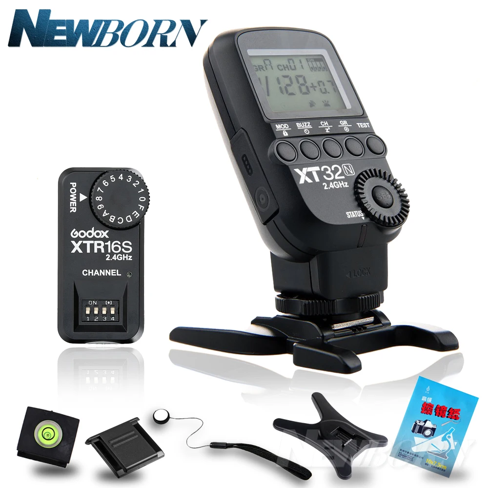 

Godox XT32N 2.4G Wireless 1/8000s HSS Flash Trigger + XTR-16S for Nikon /GODOX V850/V860/V850II/V860C V860N V860 II Flash