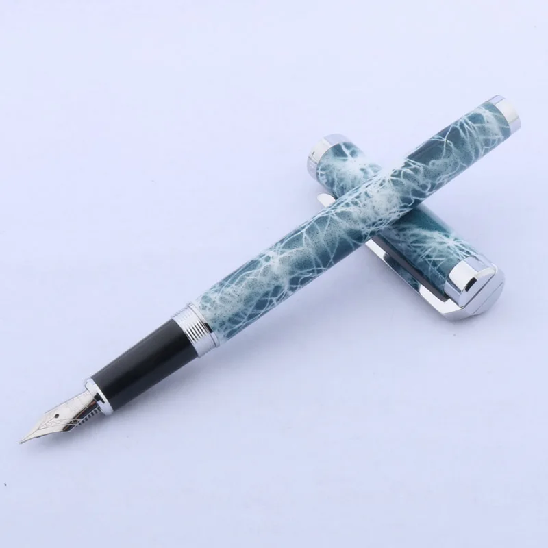 blue marble Jinhao Серебряный Классический Металл синий мрамор серый подарок м авторучка - Цвет: blue marble