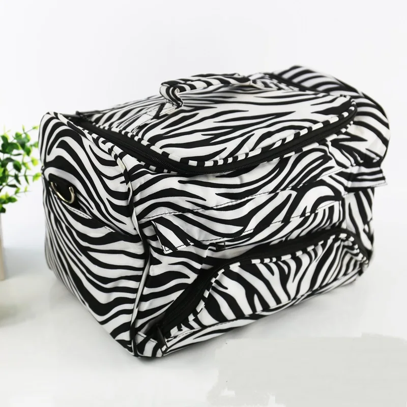 Zebra Профессиональные ножницы сумка для парикмахерских инструментов сумка портативный футляр для инструментов для укладки волос инструменты для хранения клипер коробка - Цвет: Zebra