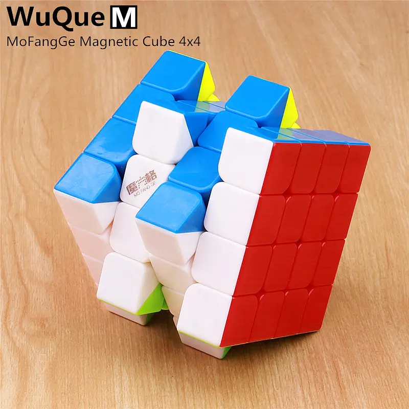 QIYI MOFANGGE wuque mini 4x4x4 м Магнитный Волшебный куб наклейка меньше профессиональных