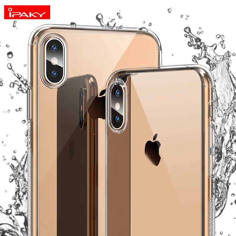 Чехол для iPhone XS IPAKY 360 чехол XR с закаленным стеклом защита экрана полноразмерный Max