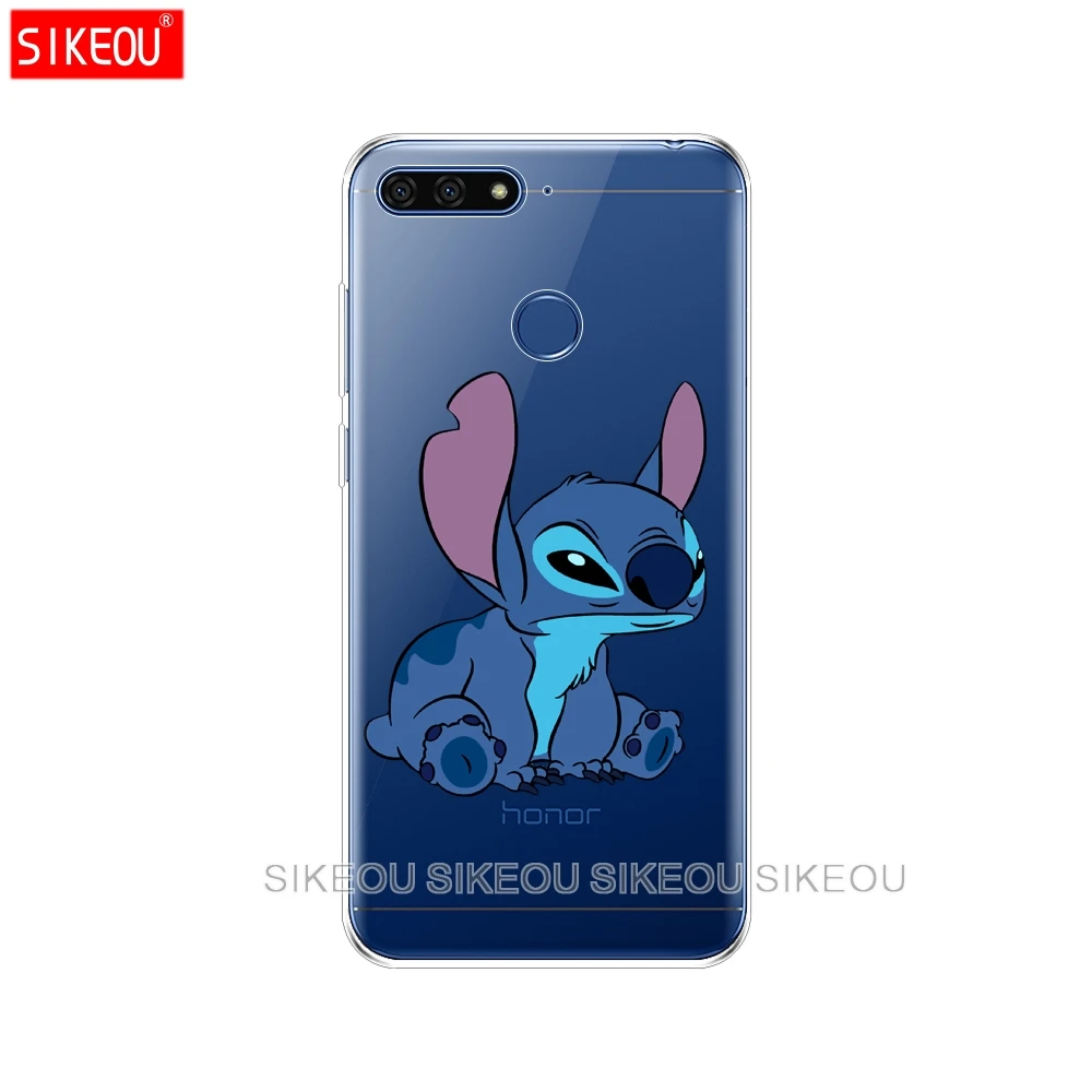 Силиконовый чехол для телефона Huawei Honor 7A PRO 7C Y5 Y6 Y7 Y9 2017 2018 Prime с милым рисунком Лило