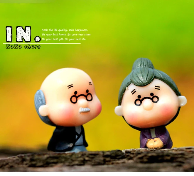 2 шт. старая бабушка микро сад бонсай украшения поделки милые старики фигурки