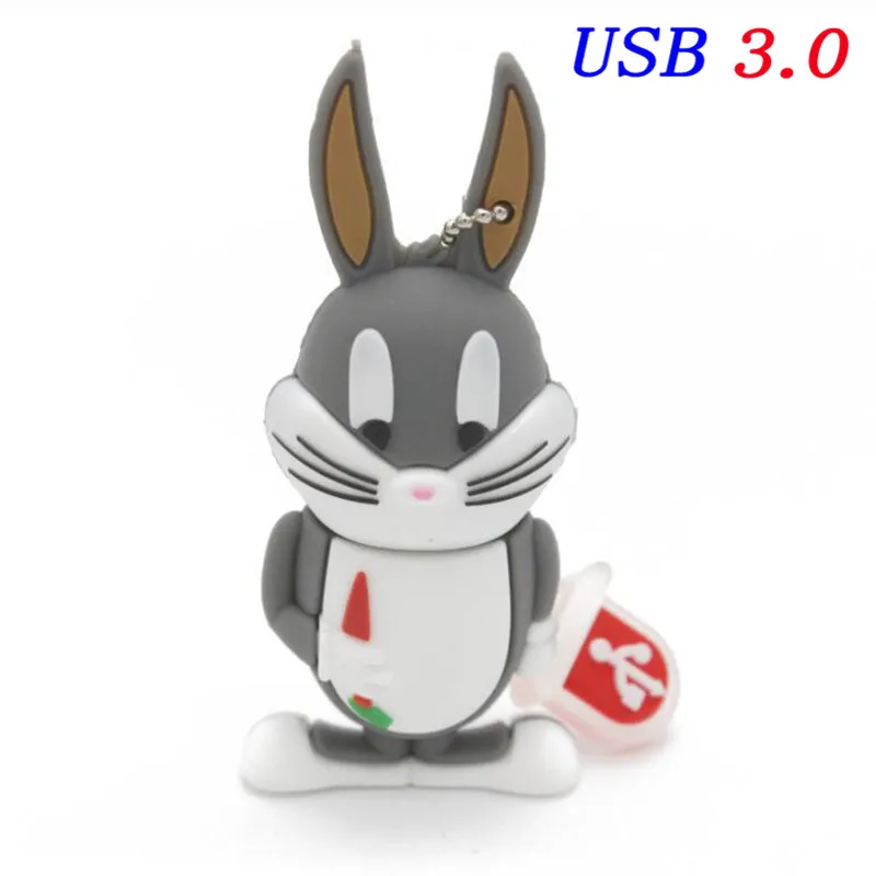 C JASTER USB 3,0 емкость милый жук Банни Флешка мультфильм кролик карта памяти Животные ручка-накопитель 4 ГБ 8 ГБ 16 ГБ 32 ГБ 64 ГБ подарок - Цвет: C