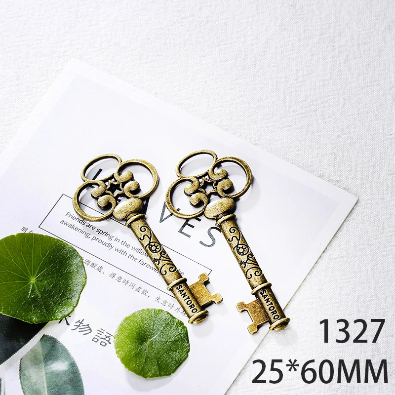 

25*60mm 4pcs Key Alloy Pendant For Diy Jewelry Making 2 Colors Antique Silver Antique Bronze No.1327