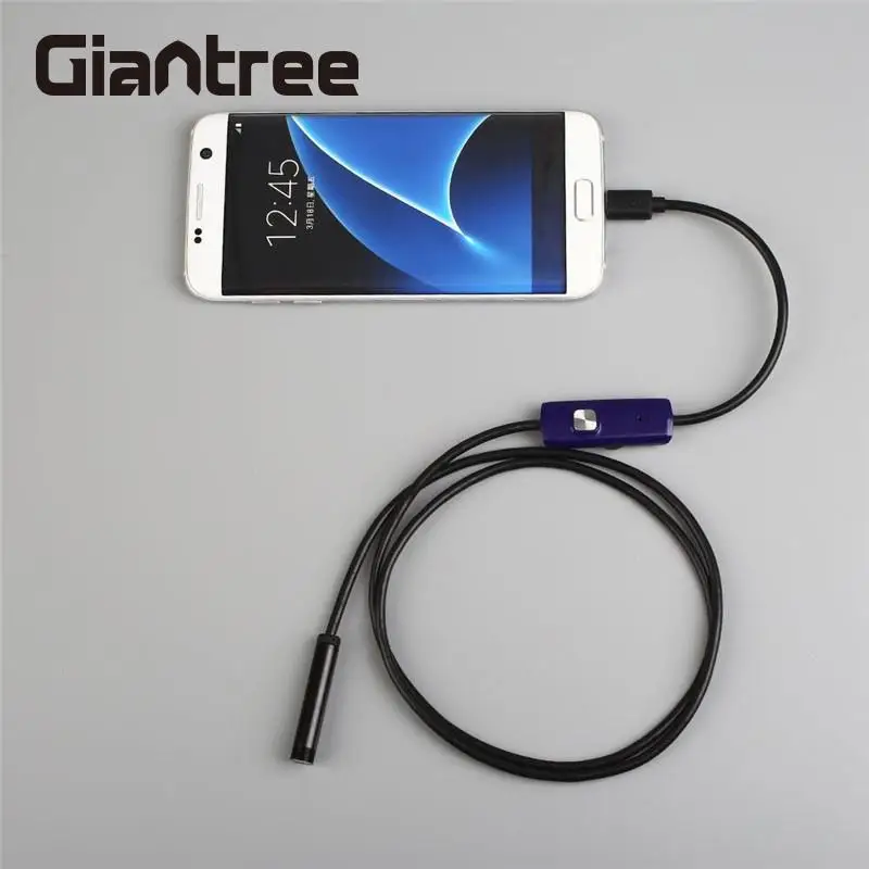 Lensgiantree Micro USB эндоскоп Водонепроницаемый Бороскоп 6 LED видео камера