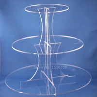 practical round acrylic display 1pc cupcakes stand desserts stand tree tower serving platter for wedding holiday christmas