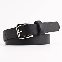 cool tide women belts for jeans pu leather circle ring chain pin buckle solid thin belts for female cinturon mujer