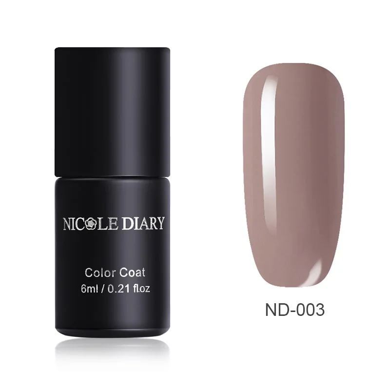 Gray ND-003 NICOLE дневник одношаговый лак для ногтей УФ-гель серый красный серия блеск замочить от гель-лака нет необходимости базовое верхнее покрытие ногтей DIY - Цвет: Gray ND-003