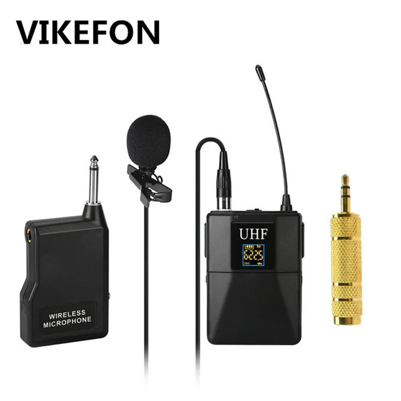 Профессиональный UHF беспроводной микрофон система Lavalier отворот приемник +