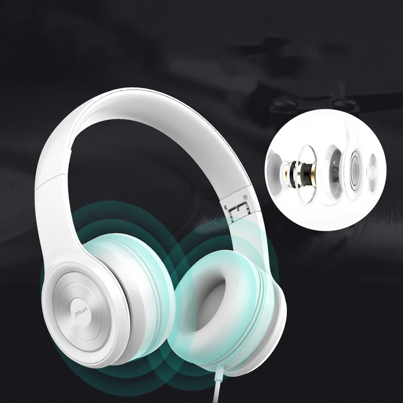 Active Noise Cancelling Headphones 3.5mm Headset Foldable Design Stereo Heavy Bass Effect for Smart Phones Computer Games | Электроника