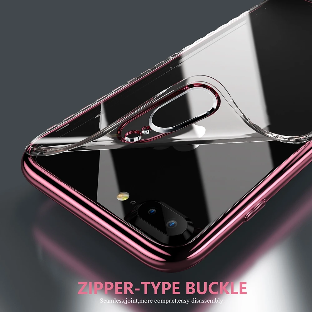 Luxury Soft 360 Degree Full Protection Case For iPhone X Transparent Silicone Plating Cover 10 6 6S 7 8 Plus |