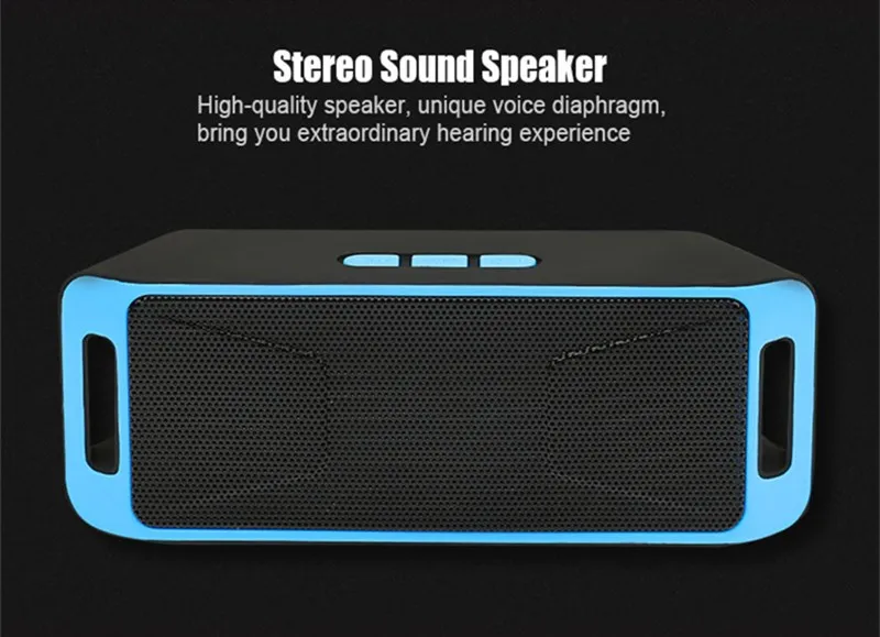 SC308 Мини Bluetooth 4 0 беспроводной динамик TF SD карта USB FM радио двойной бас звук