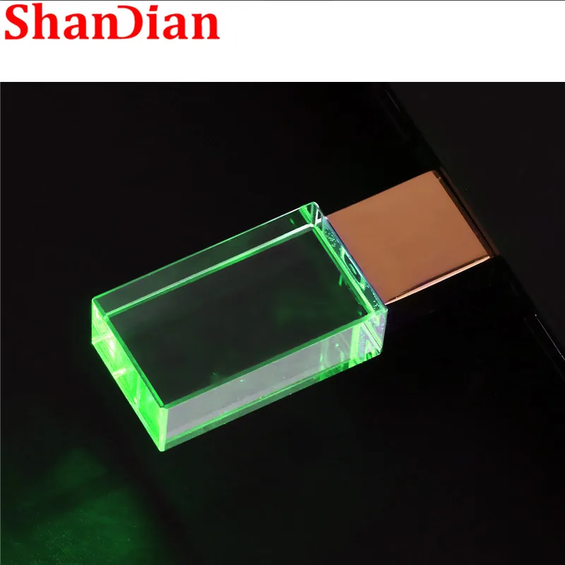 SHANDIAN(более 10 шт. бесплатный логотип) Кристальный usb флеш-накопитель металлический флеш-накопитель 8 ГБ 16 ГБ 32 ГБ 64 Гб 128 ГБ u дисковая карта памяти