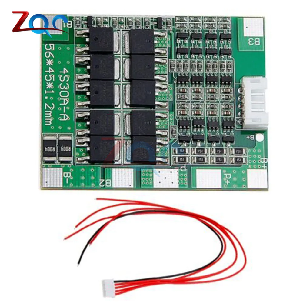 4S 30A 14,8 V литий-ионная батарея 18650 BMS пакеты Щит защиты печатной платы баланс интегральные схемы модуль