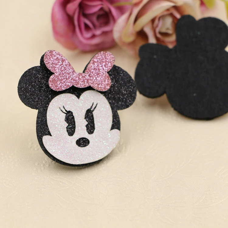 50 pcs/lot Glitter Cartoon Animal Hair accessories shoe garment decoration |