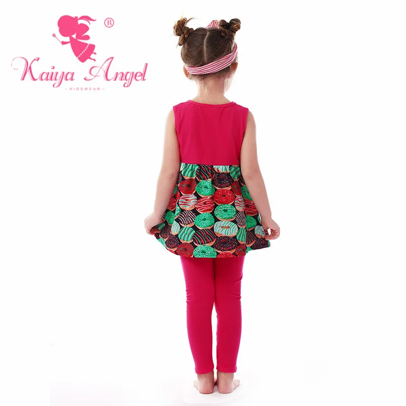 Kaiya Angel/детская одежда для малышей цветные пончики цвет розовый красный хлопковая