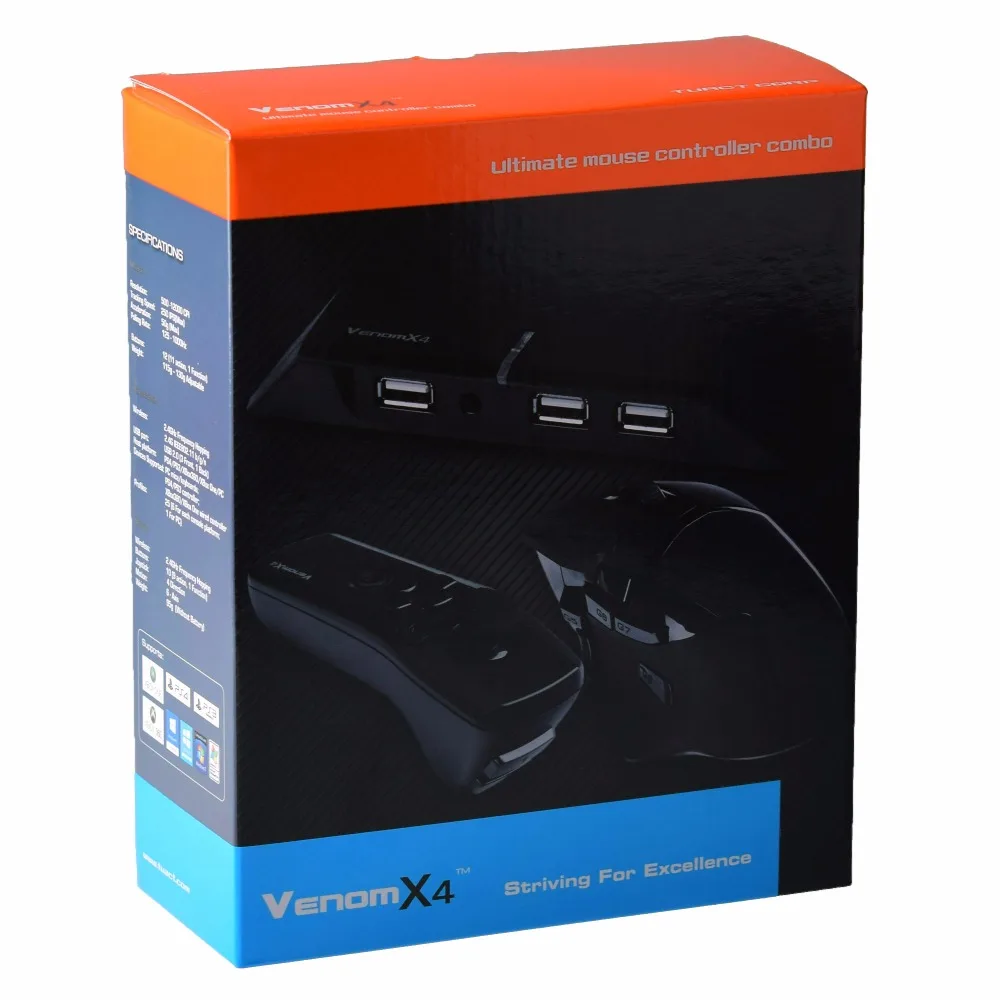 Tuact Venom X4 мышь FPS контроллер адаптер для клавиатуры XBOX One PS3/ PS4 360/для Slim/ Pro/для Xbox