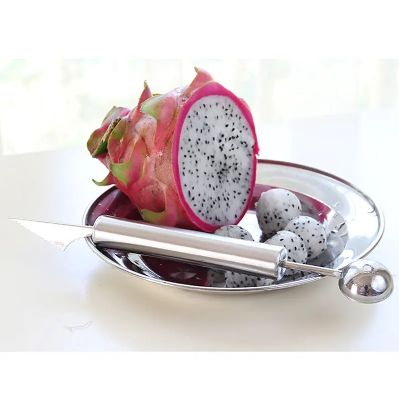 1 шт. двойной многофункциональный нож для резьбы фруктов из нержавеющей стали