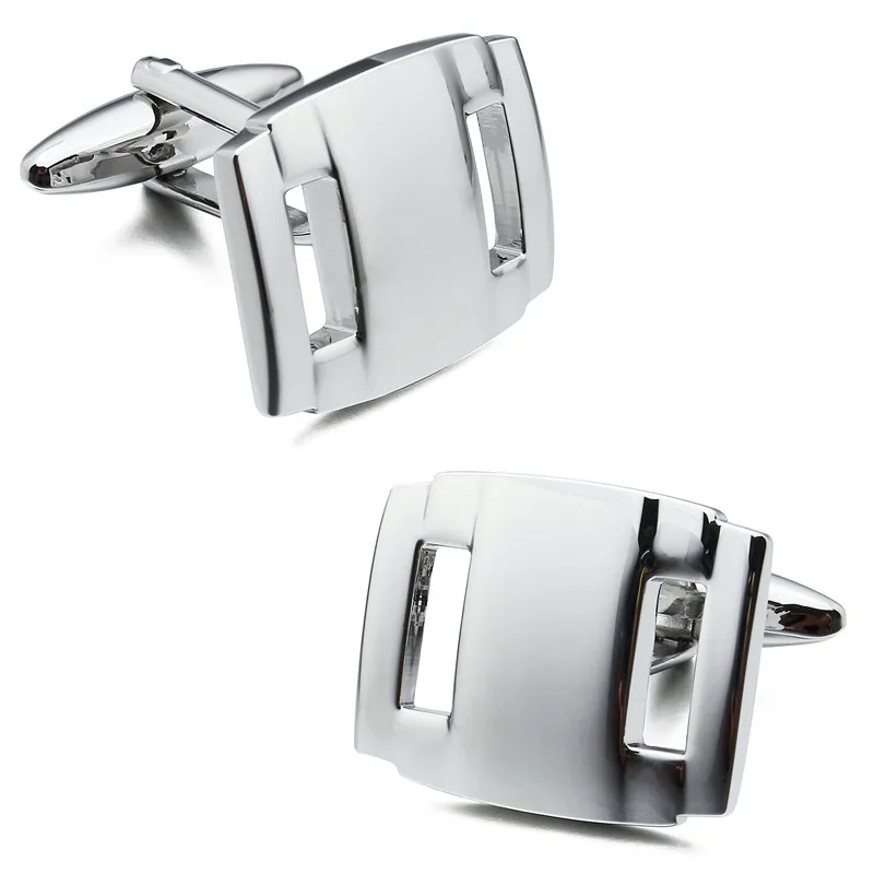 Модные квадратные простые металлические запонки мужские рубашки Лучший подарок