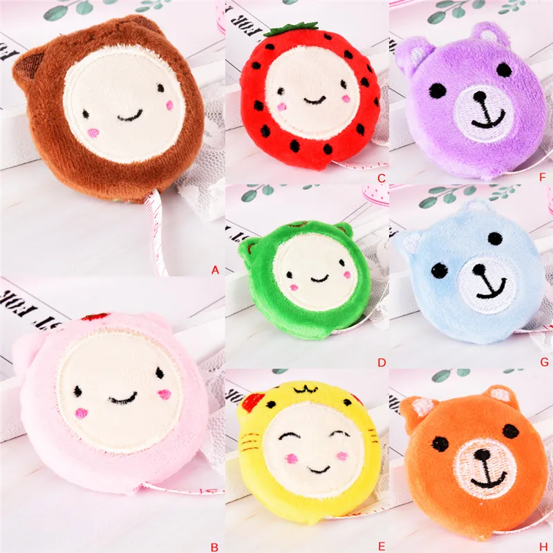 Kawaii Animal Cat Dog Key Ring Holder Band Tape Bag Pendant Cartoon measure Keychain Ruler measurements Telescopic tape | Украшения и