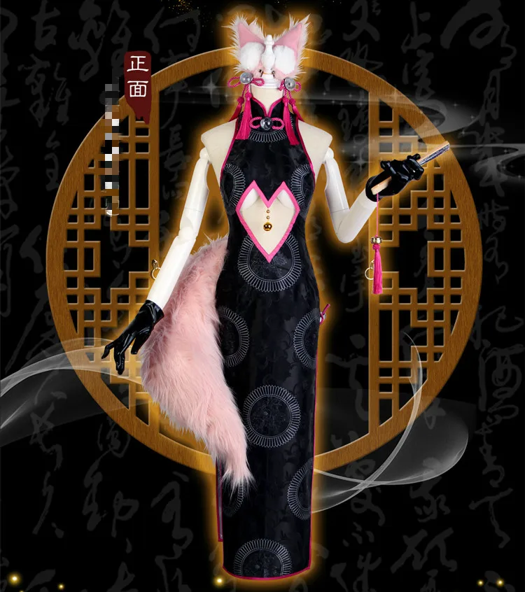 FGO Fate большой заказ тамамо no Mae Koyanskaya лиса секретарь Чонсам платье униформа наряд