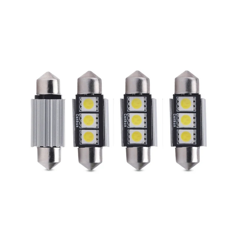 50 шт./лот Canbus гирлянда 36 мм 39 42 3 SMD 5050 без ошибок авто лампа купольная C5W