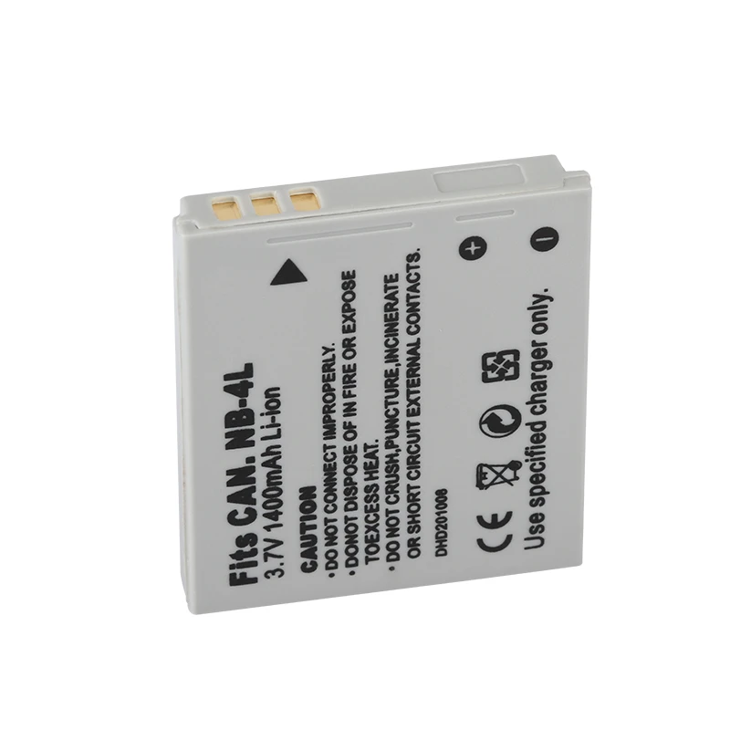 Dinto NB-4L 1400 мАч Замена цифровых Камера Li-Ion Батарея пакет для Canon IXUS 30 40 50 55 60 65 70 75 NB4L NB 4L