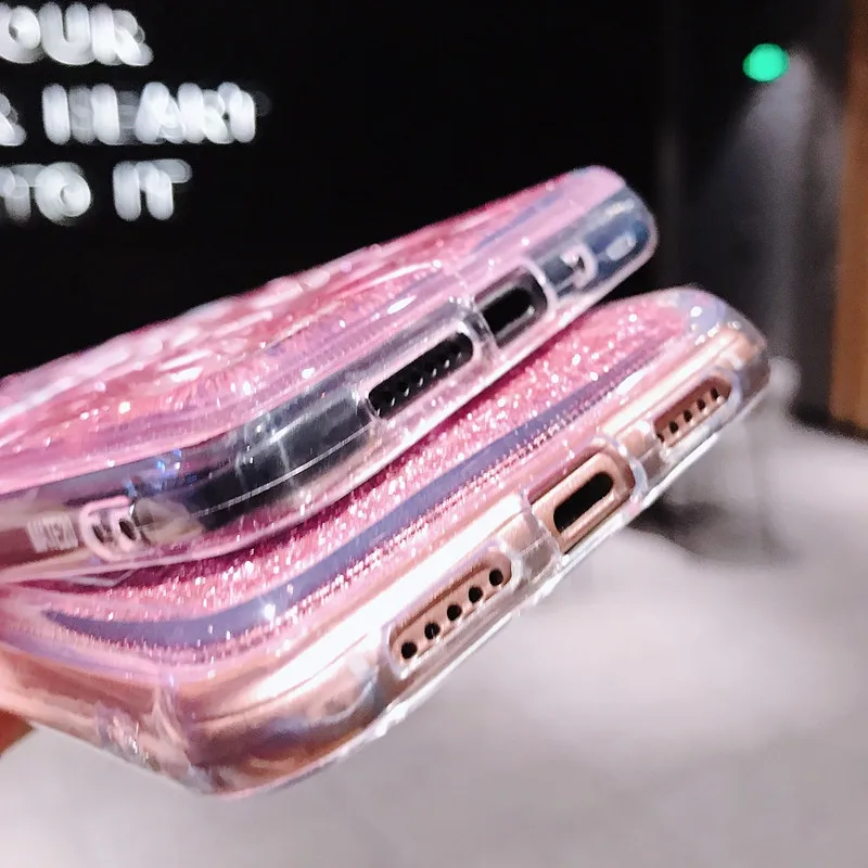 Фламинго цветочный КИТ Блестящий Жидкий чехол для Huawei Honor View 10 20 6C Pro 8 9 Lite 5X 6X 7X 8X Max