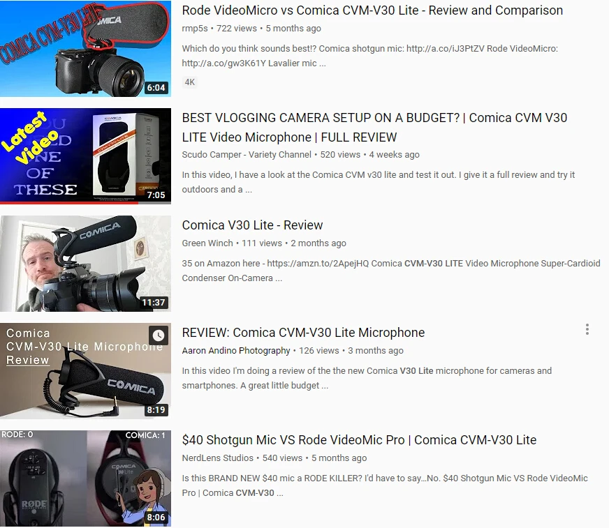 Comica CVM-V30 LITE видео микрофон конденсаторный volgging Запись микрофон для Canon Nikon Fuji DSLR камера для смартфонов iPhone