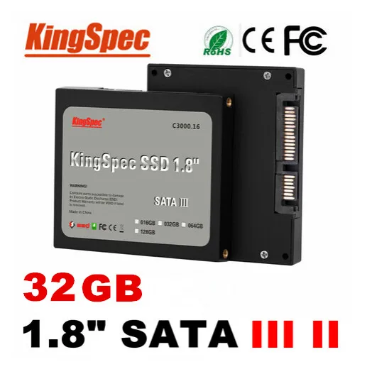 Kingspec 1.8 inch SATAIII 6GB/S SATA2 hdd SSD 8GB 16GB 32GB 64GB 128GB Solid State hard drive disk MLC flash for DESKTOP/laptop |