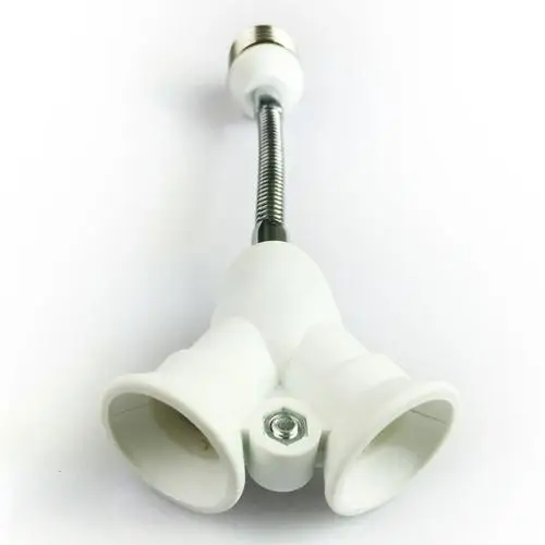 B22-2E27 L NEW Bulb Base Converter Conversion Bracket Socket Adapter GU10 G9 B22 E27 E14 E12 Home Most Full Lamp Seat Fireproof Material - Цвет: B22-2E27 L