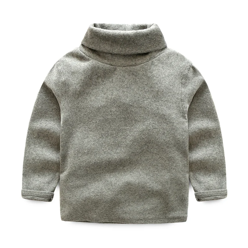 Детские Футболки мальчики девочки унисекс весна осень мода твердые Водолазка