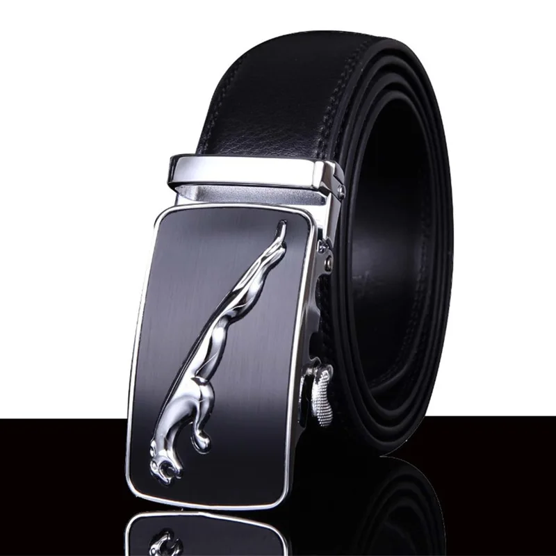 Ремень мужской из натуральной кожи деловой дизайнерский пояс с автоматической